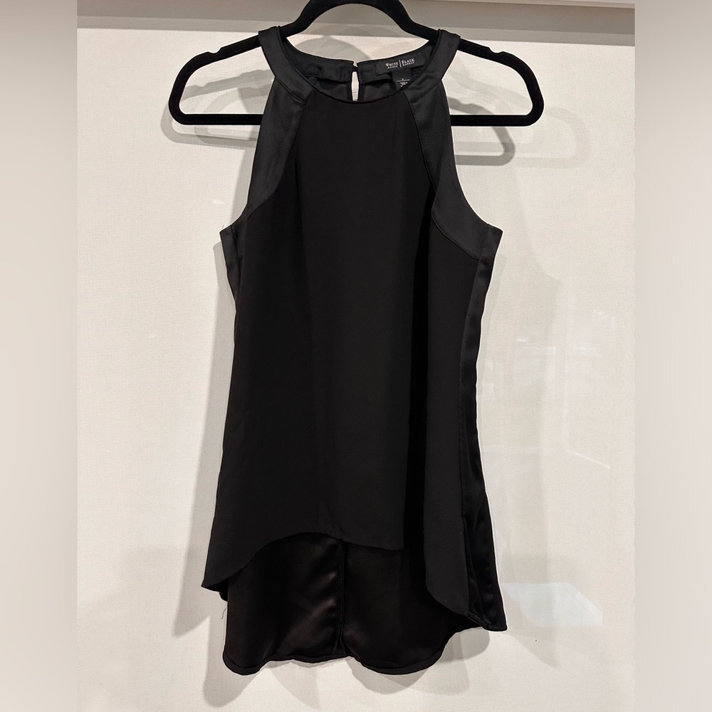 White House Black Market Alexis Sleeveless Tunic Black Size 2